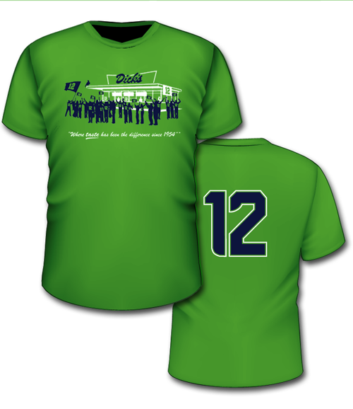 Green Dick's Seahawks T-shirt
